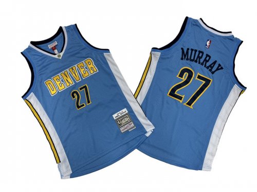 NBA 27 Jamal Murray Denver Nuggets 2016-17 M&N Maillot bleu